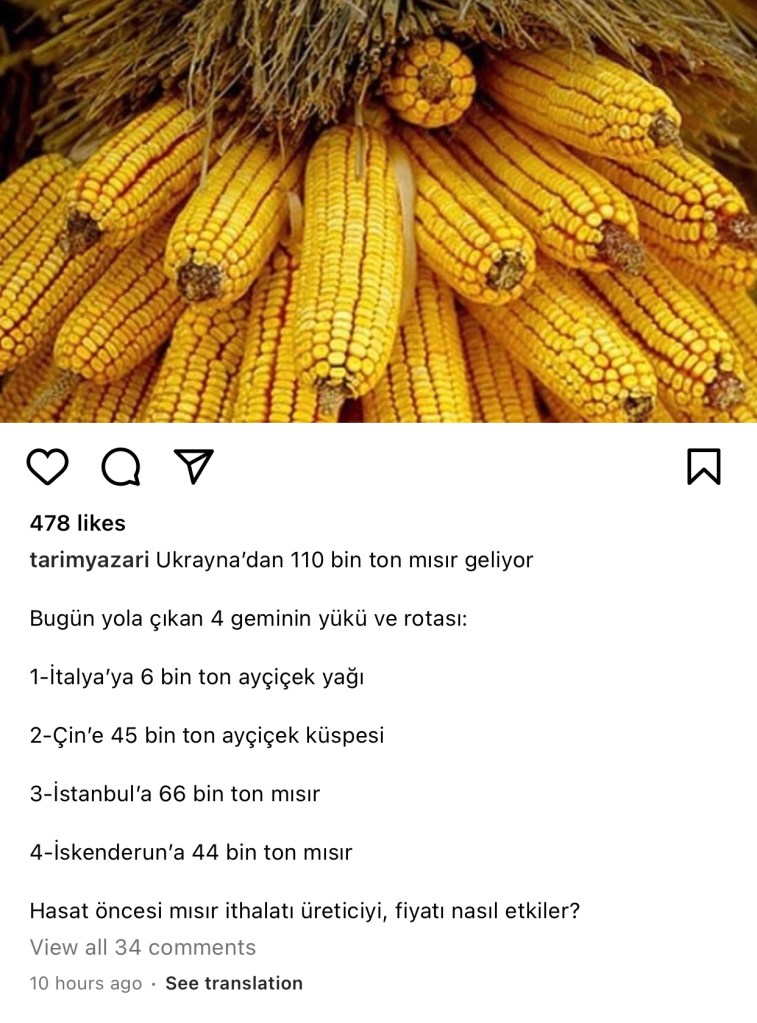 Ali Ekber Yıldırım, 07.08.2022, IG paylaşımı
